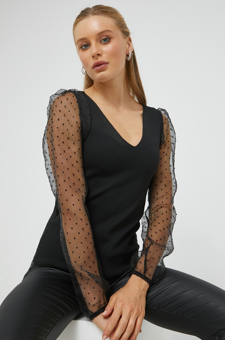 Only bluza femei, culoarea negru, neted