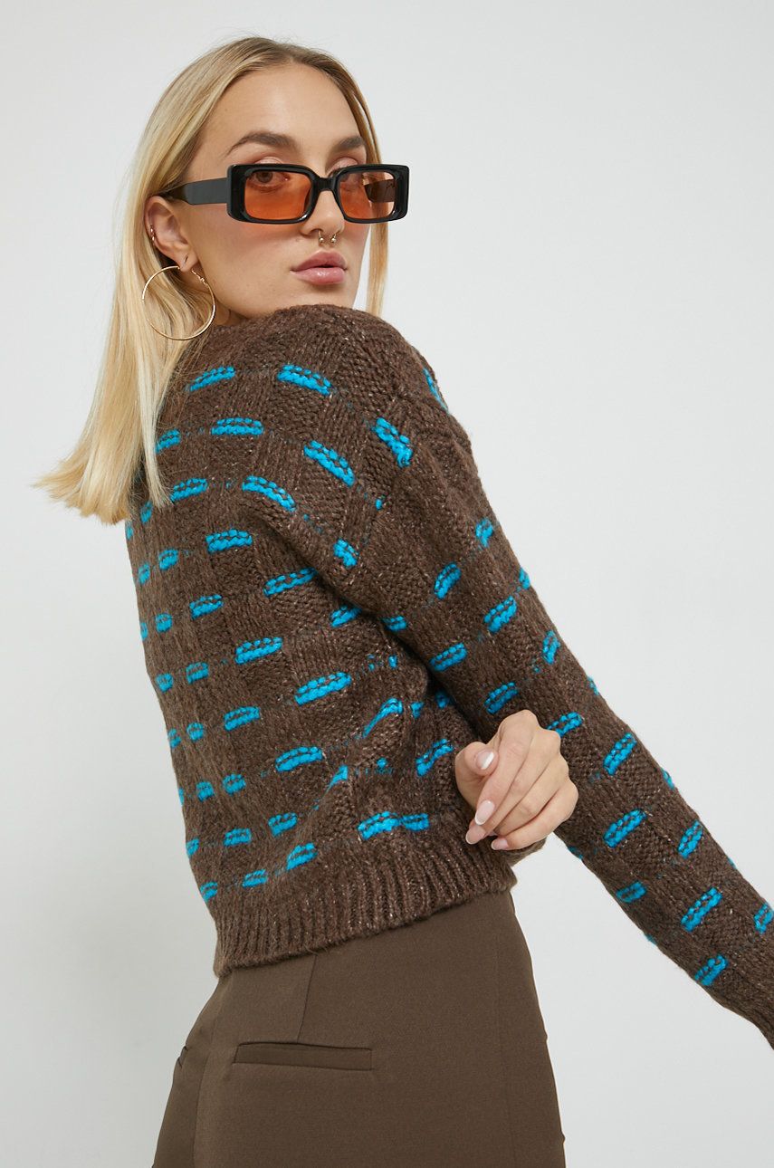 Only pulover femei, culoarea maro, călduros answear.ro imagine megaplaza.ro