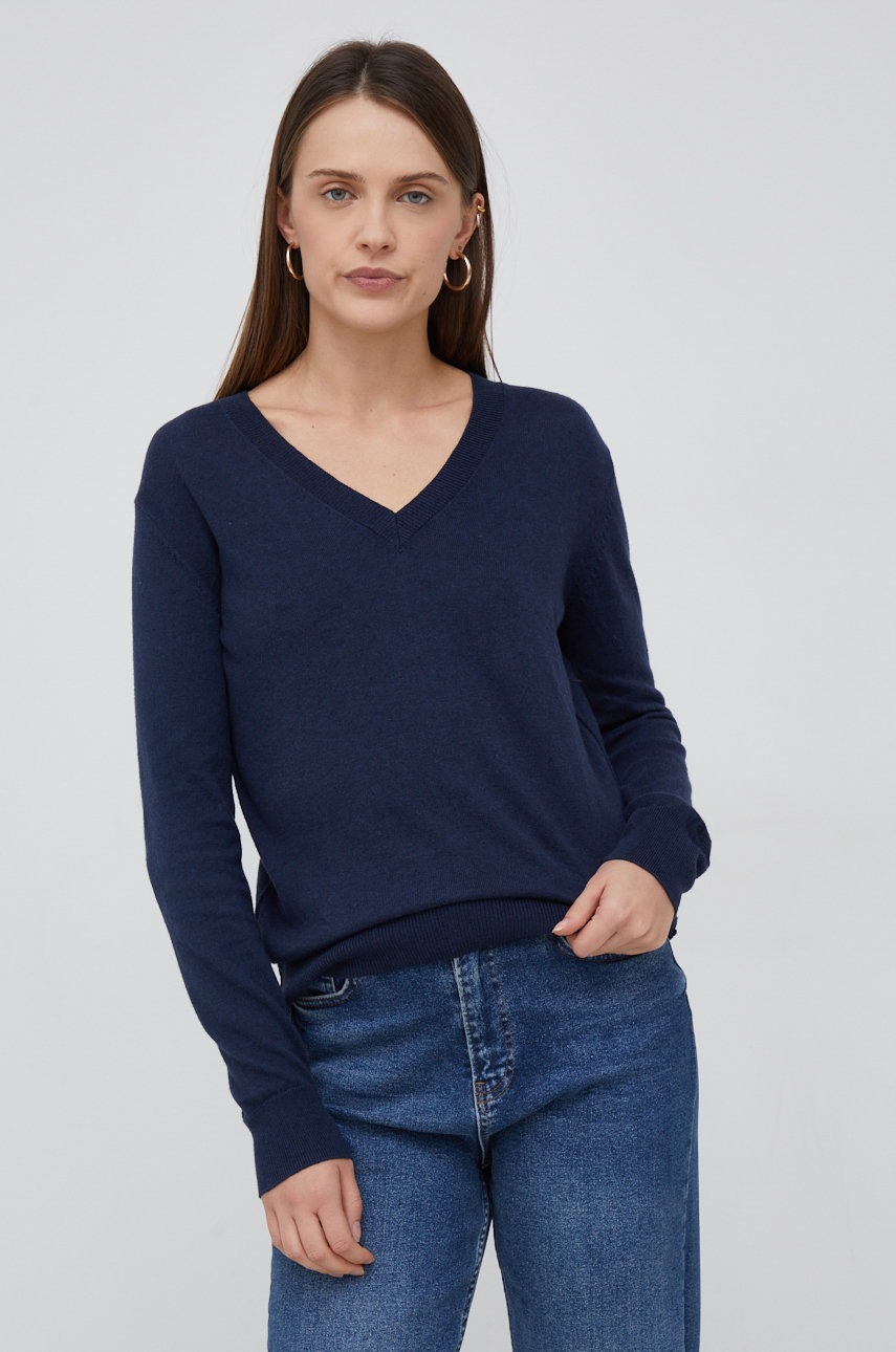 

Пуловер с кашмир Pepe Jeans дамски в тъмносиньо от лека материя, Тъмносин
