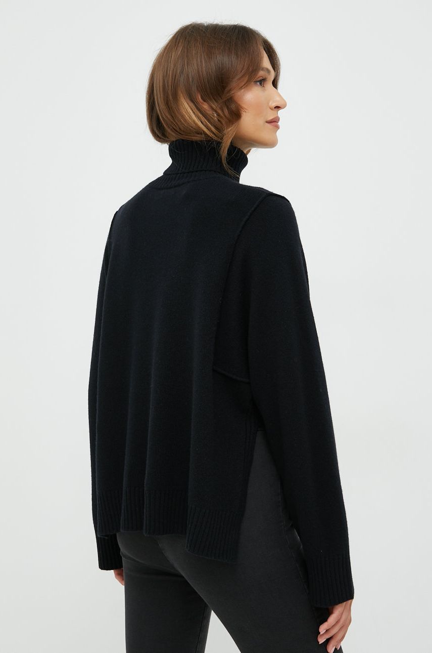 Calvin Klein sweter damski kolor czarny z golfem