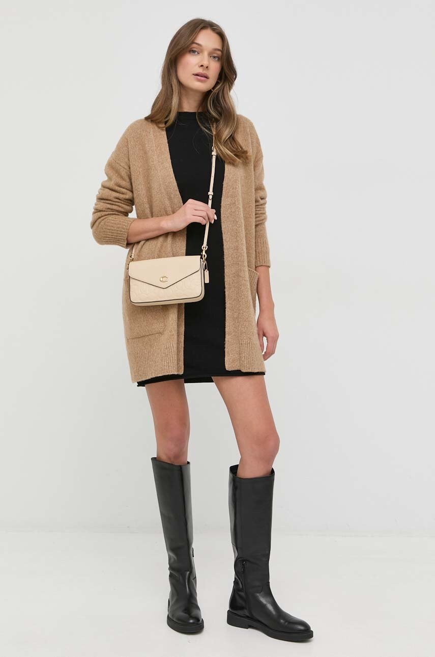 

Вовняний кардиган Max Mara Leisure жіночий колір коричневий легкий