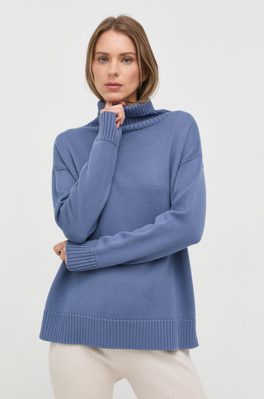 Max mara leisure pulover de lana femei, , cu guler