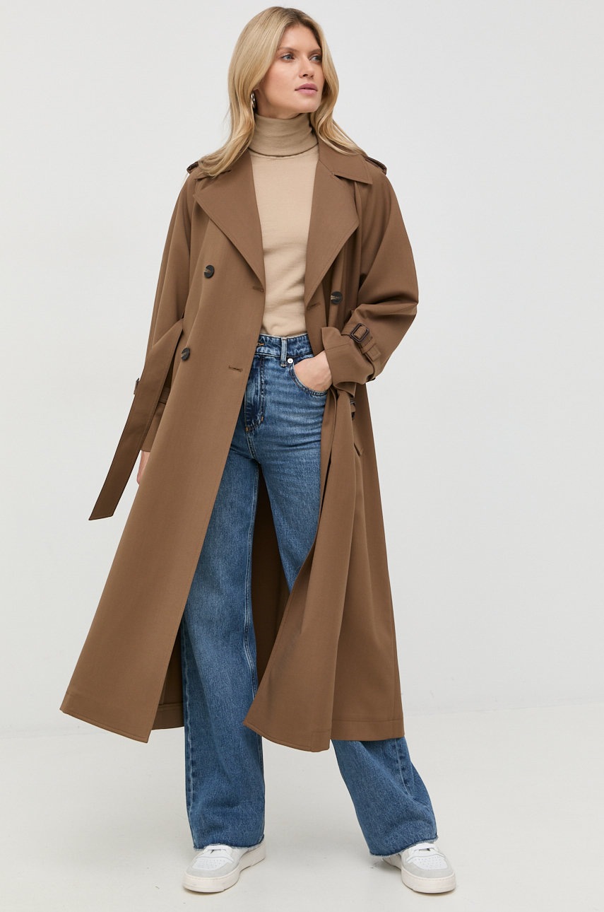 

Вовняний светр Max Mara Leisure жіночий колір бежевий легкий гольф