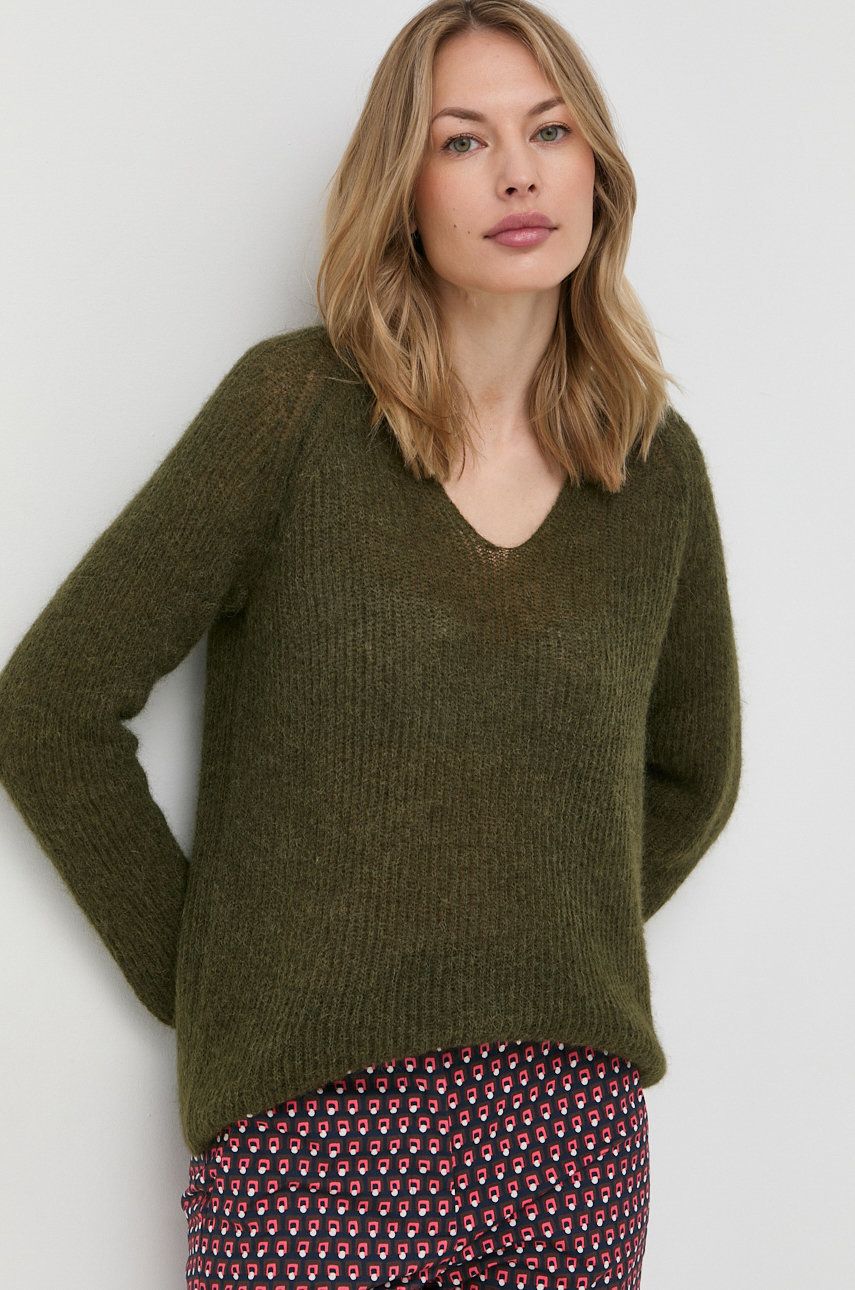 Max Mara Leisure pulover de lana femei, culoarea verde, light answear.ro imagine lareducerisioferte.ro 2022