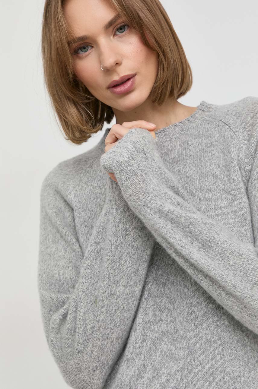 Max Mara Leisure sweter wełniany damski kolor szary