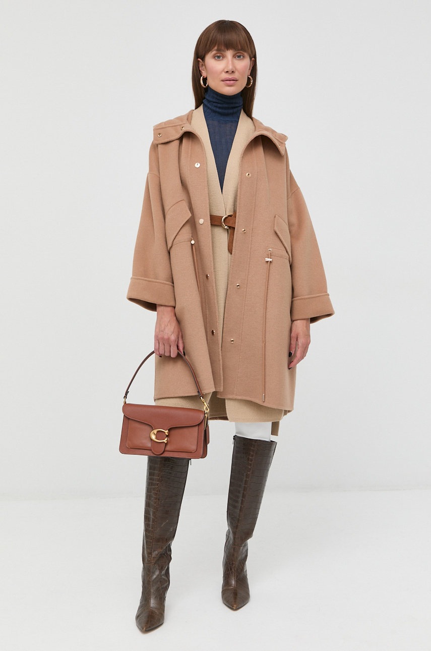 

Шерстяной свитер Max Mara Leisure женский цвет синий лёгкий с гольфом