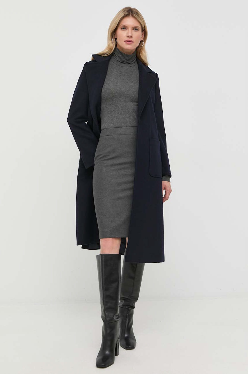 

Лонгслив Max Mara Leisure женский цвет серый с гольфом