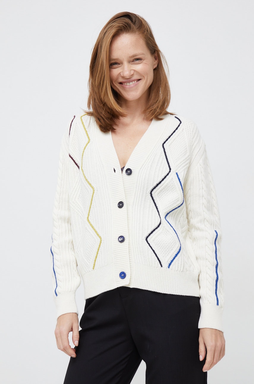 PS Paul Smith cardigan din lana femei, culoarea bej