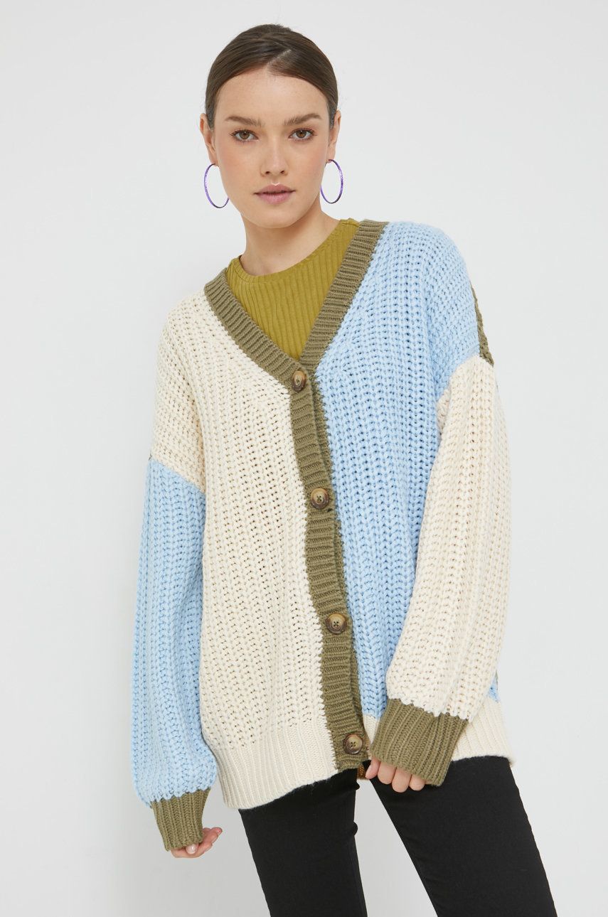 Noisy May sweter Tessa damski kolor turkusowy ciepły