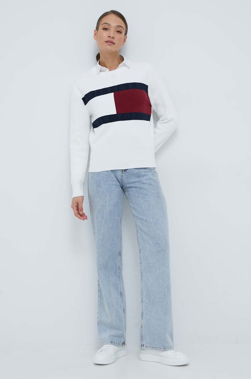 

Свитер Tommy Hilfiger женский цвет белый