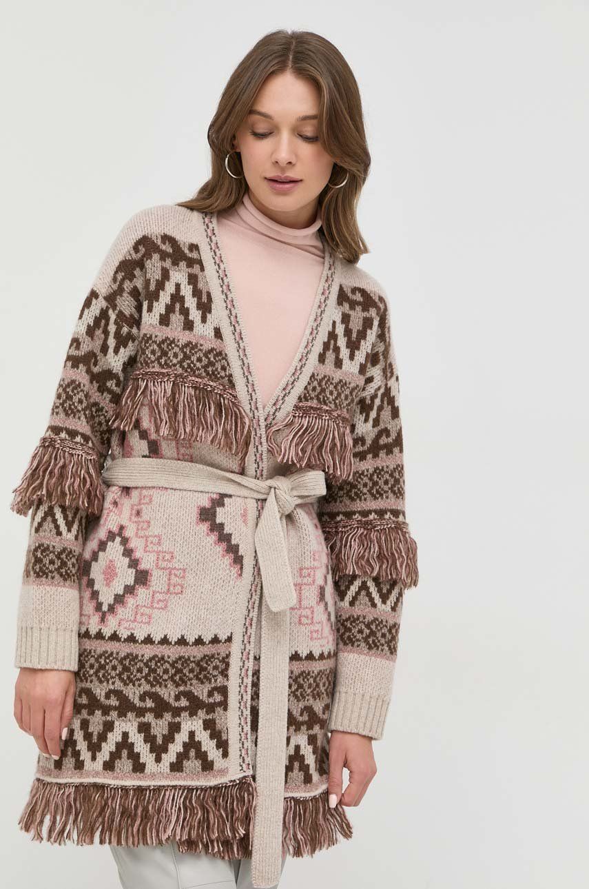 Weekend Max Mara cardigan din lana femei, culoarea bej, călduros answear.ro imagine noua