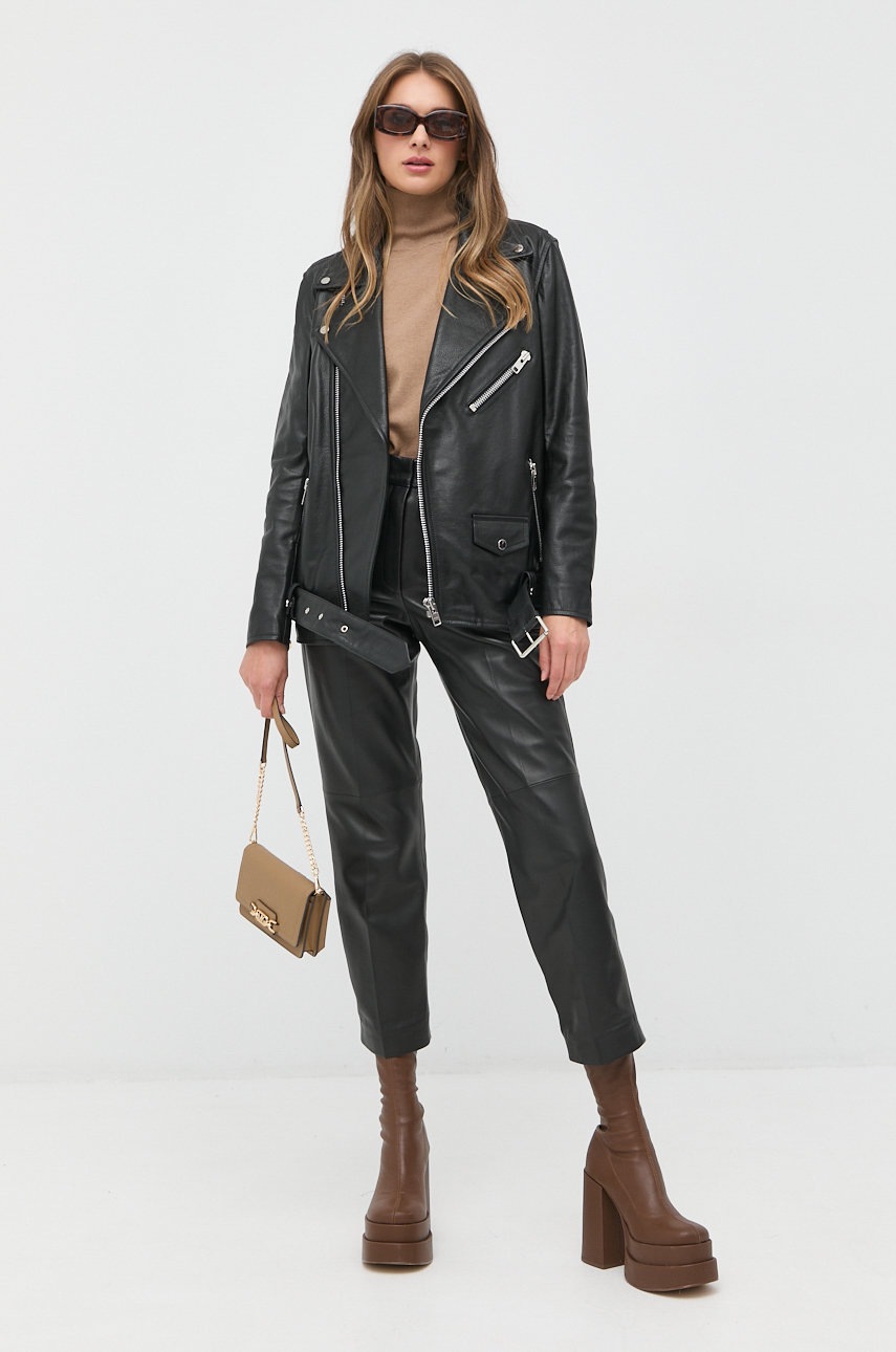 

Свитер с примесью шелка Weekend Max Mara женский цвет коричневый лёгкий с гольфом