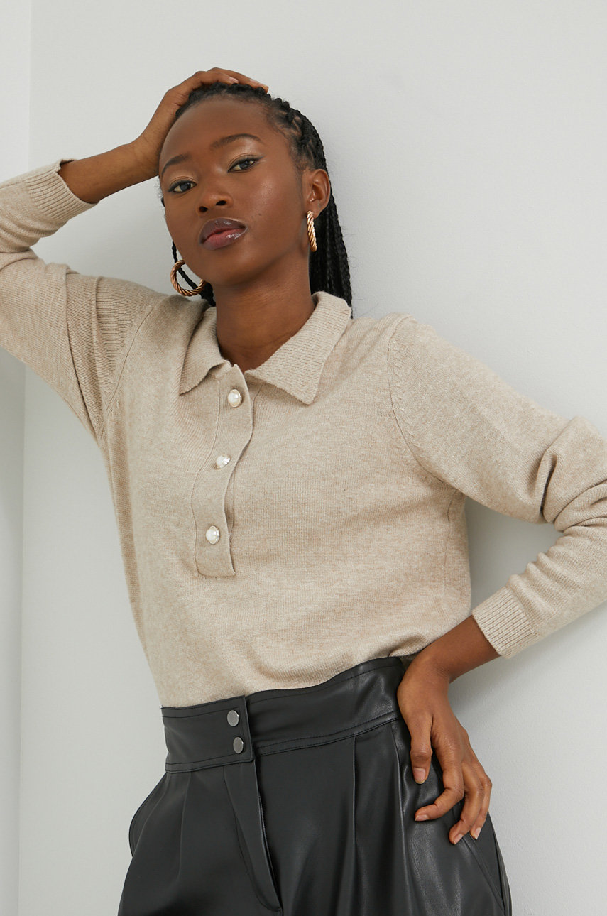 

Пуловер JDY Marco дамски в бежово, Бежов