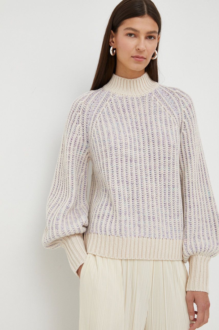 Bruuns Bazaar pulover femei, călduros, cu turtleneck answear.ro