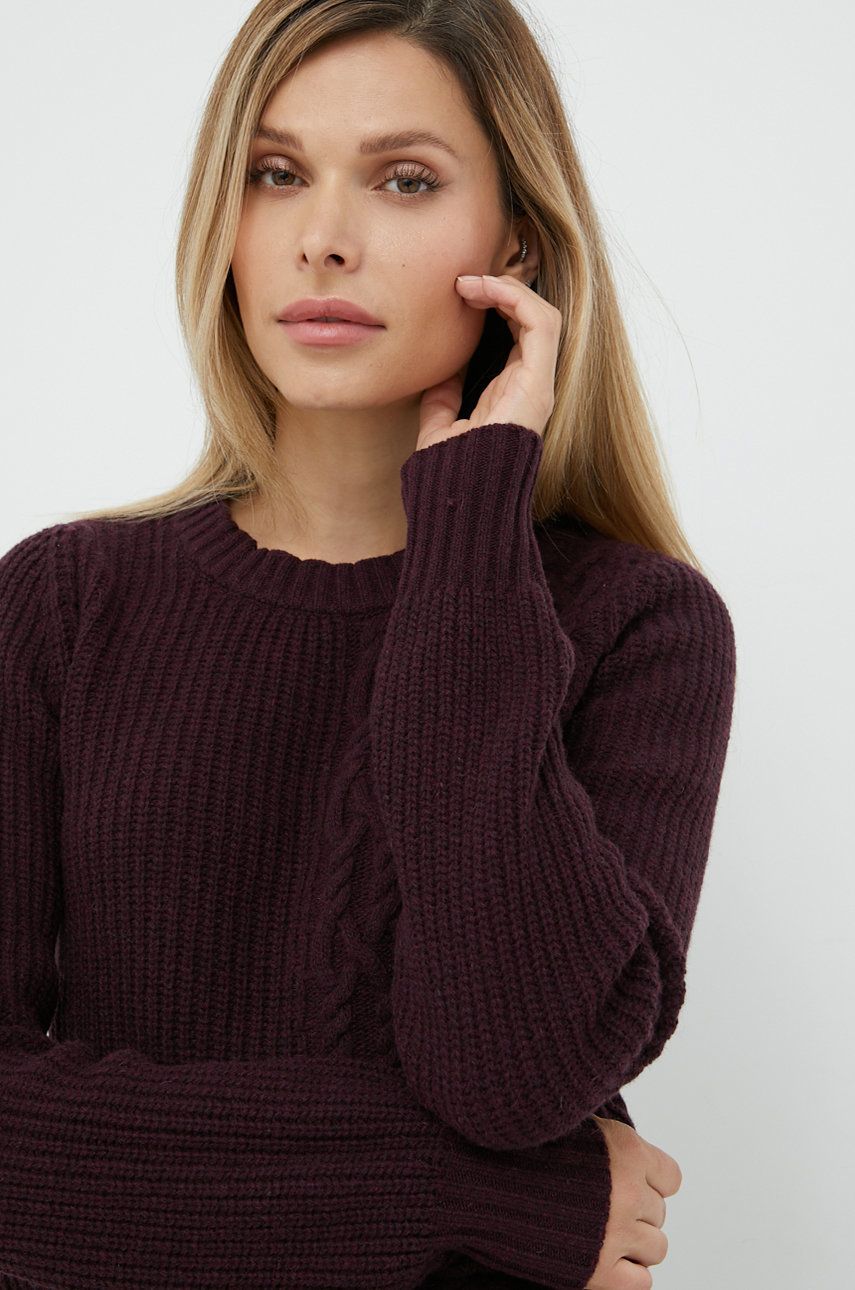 Trussardi pulover de lana femei, culoarea violet, light answear.ro answear.ro