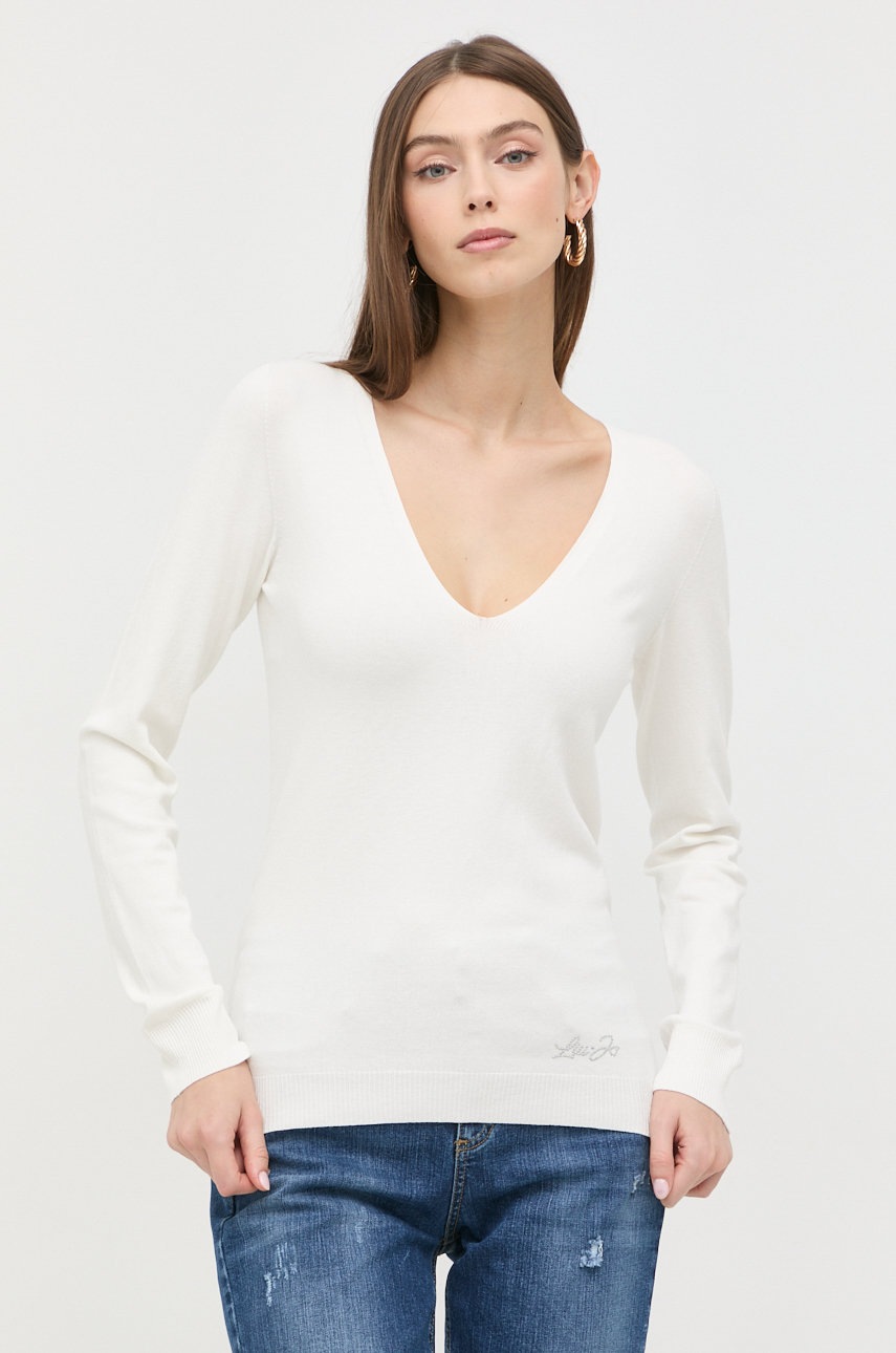 

Пуловер Liu Jo дамски в бежово от лека материя, Бежов