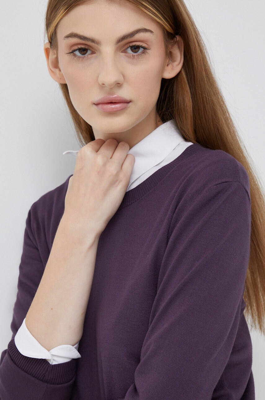 Sisley pulover femei, culoarea violet, light