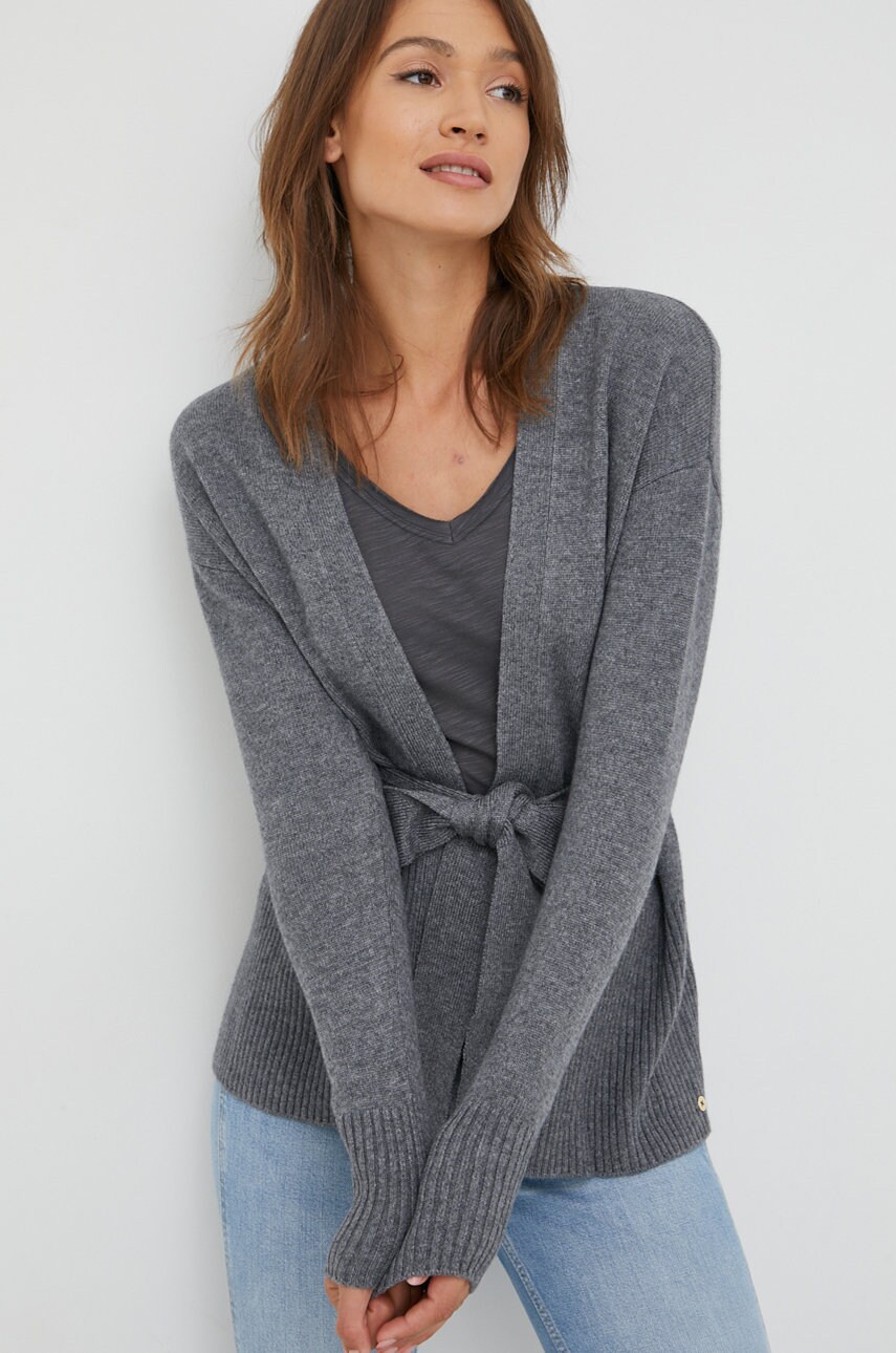Pennyblack cardigan din amestec de lana femei, culoarea gri, light