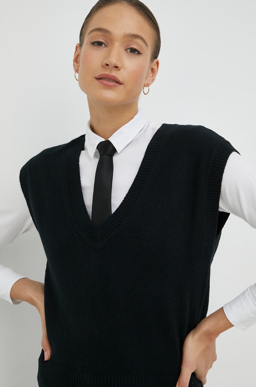 Gap vesta femei, culoarea negru, light