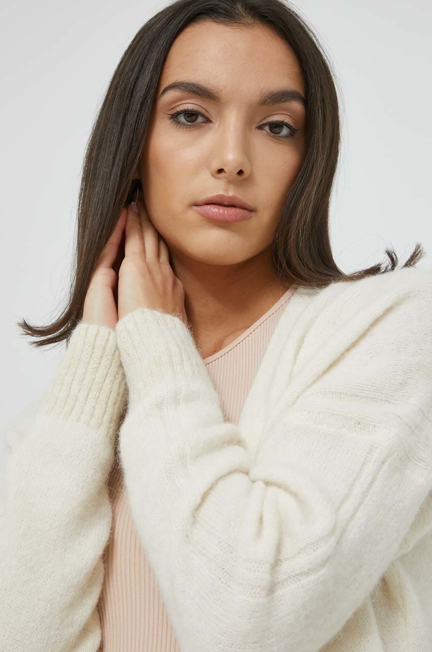 Superdry cardigan din lana femei, culoarea bej