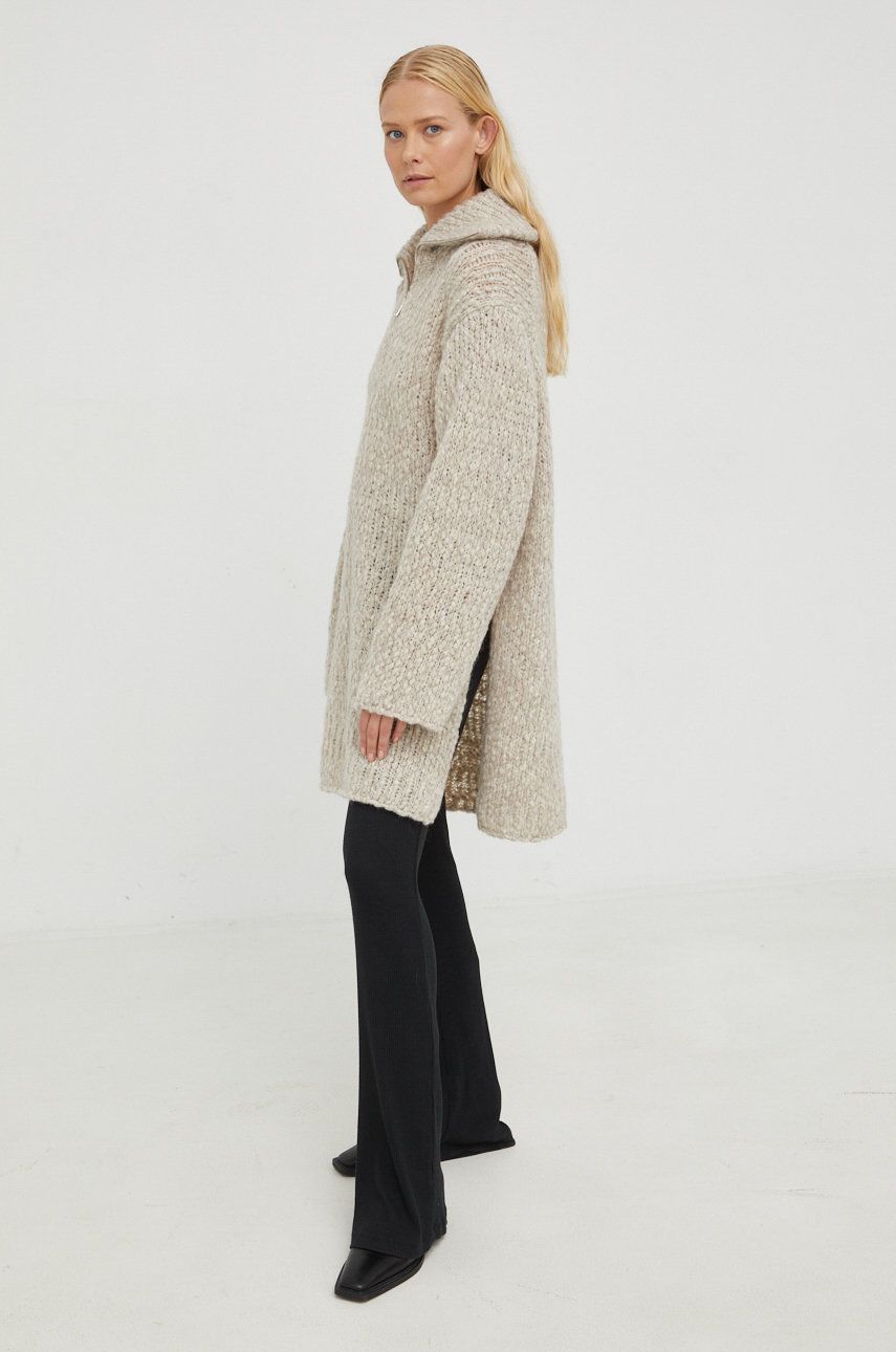 Marc O’Polo pulover de lana femei, culoarea bej, călduros answear.ro