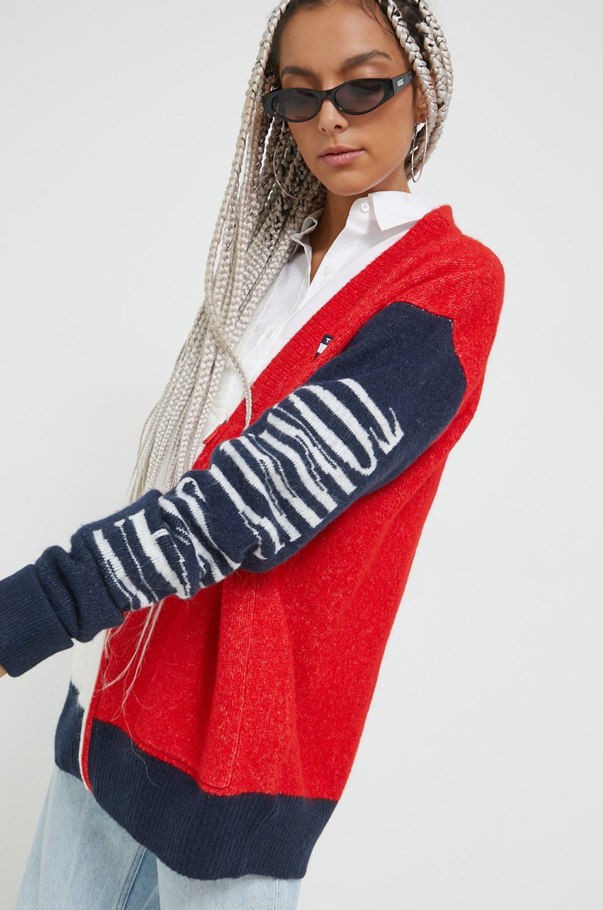 

Джемпер Tommy Jeans жіночий колір червоний