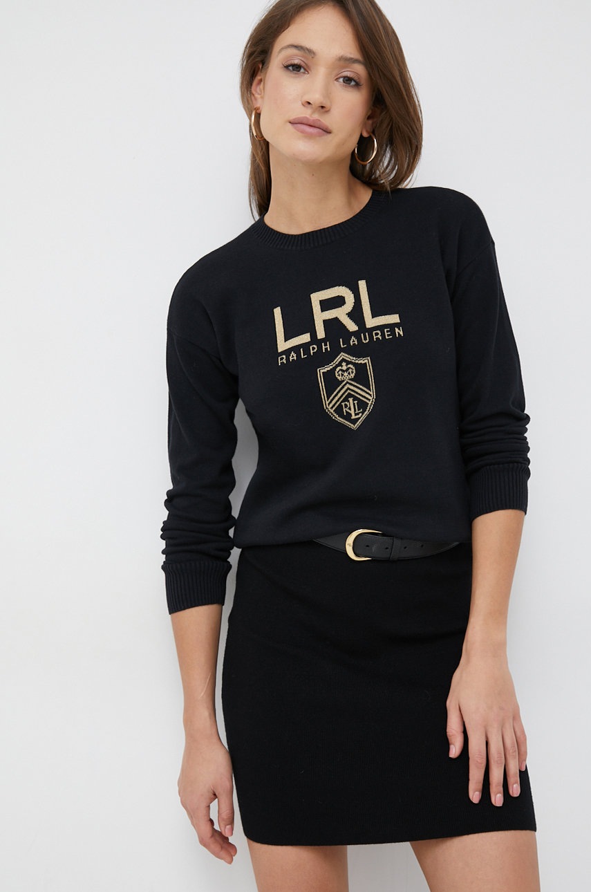 

Пуловер Lauren Ralph Lauren дамски в черно, Черен
