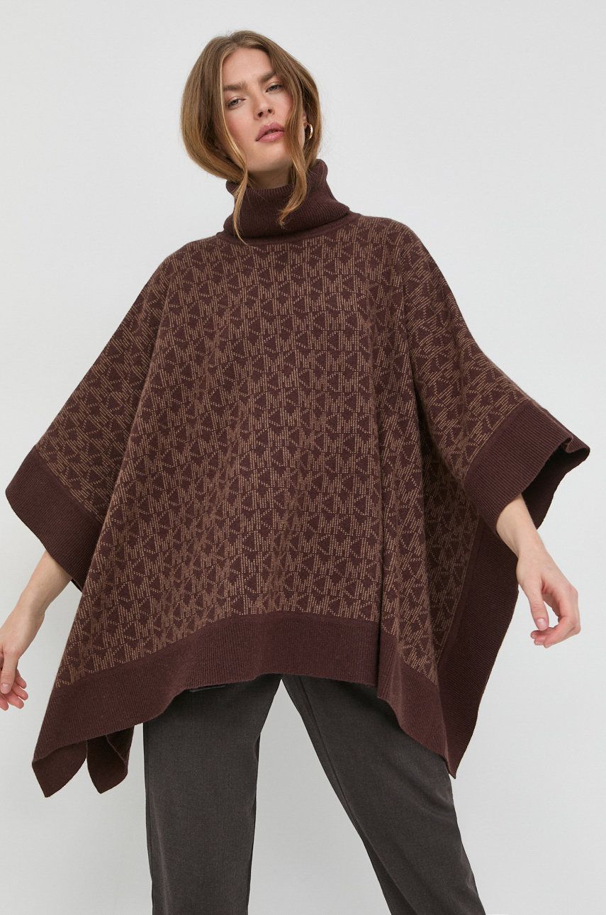 MICHAEL Michael Kors poncho din amestec de lana culoarea maro, light 2023 ❤️ Pret Super answear imagine noua 2022
