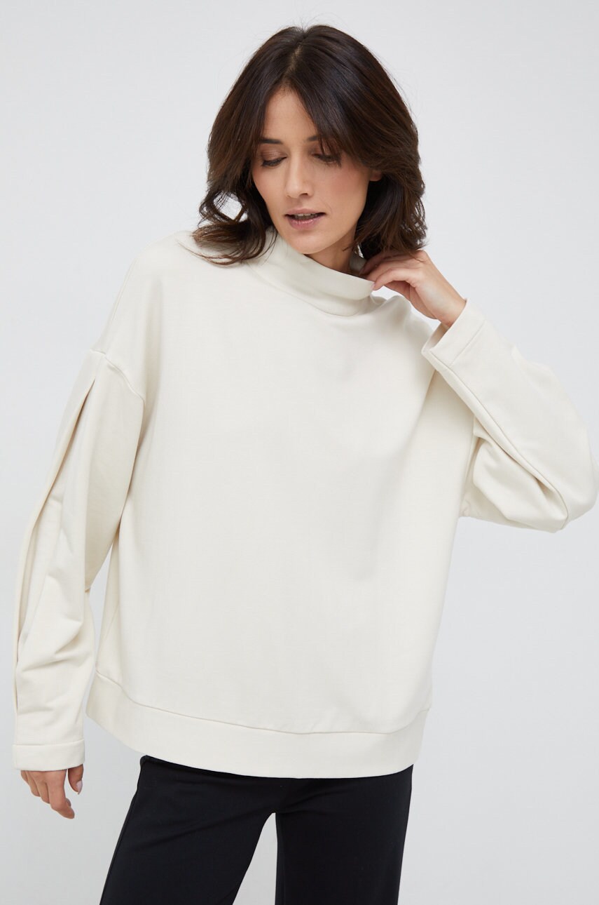 United colors of benetton bluza culoarea bej