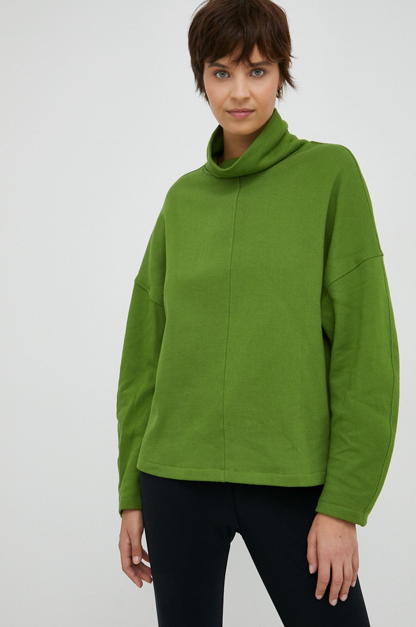 

Суичър United Colors of Benetton в зелено с изчистен дизайн, Зелен