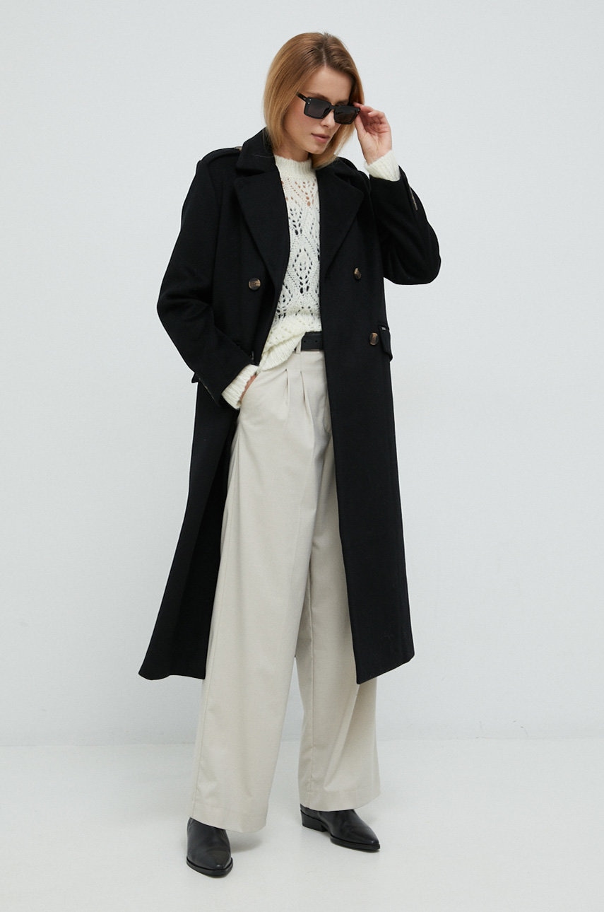 Светр з домішкою вовни United Colors of Benetton жіночий колір бежевий легкий