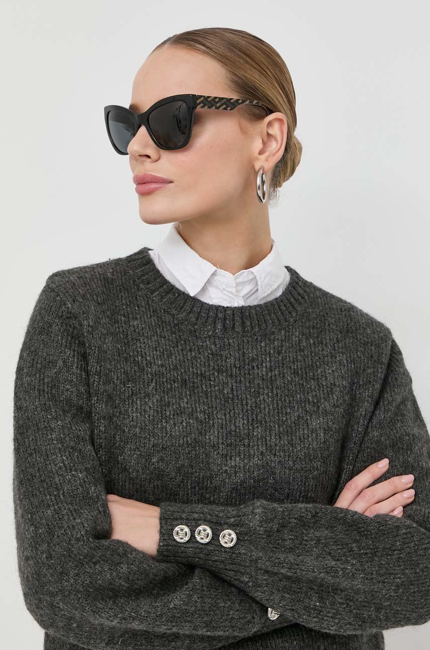 Morgan pulover din amestec de lana femei, culoarea gri,