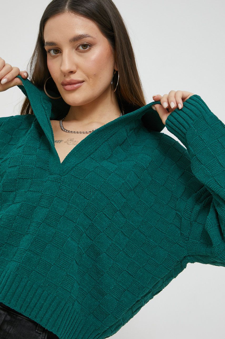 Abercrombie & Fitch pulover femei, culoarea verde, Abercrombie imagine noua