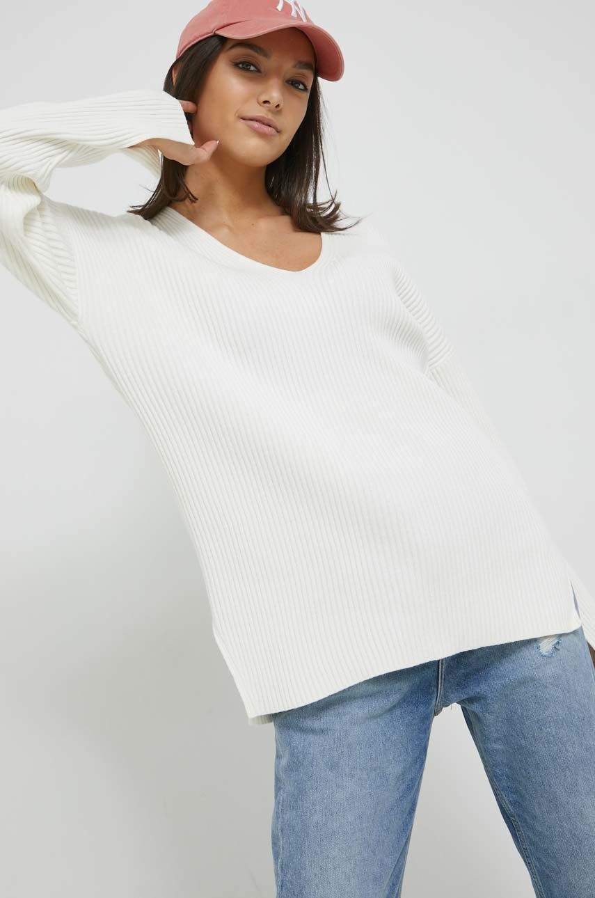 Abercrombie & Fitch pulover femei, culoarea alb, Abercrombie imagine noua