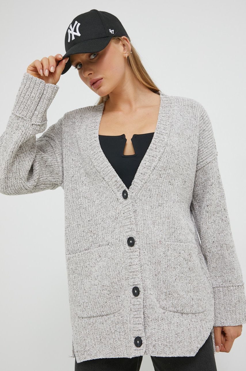 Abercrombie & Fitch pulover femei, culoarea gri Abercrombie imagine noua gjx.ro
