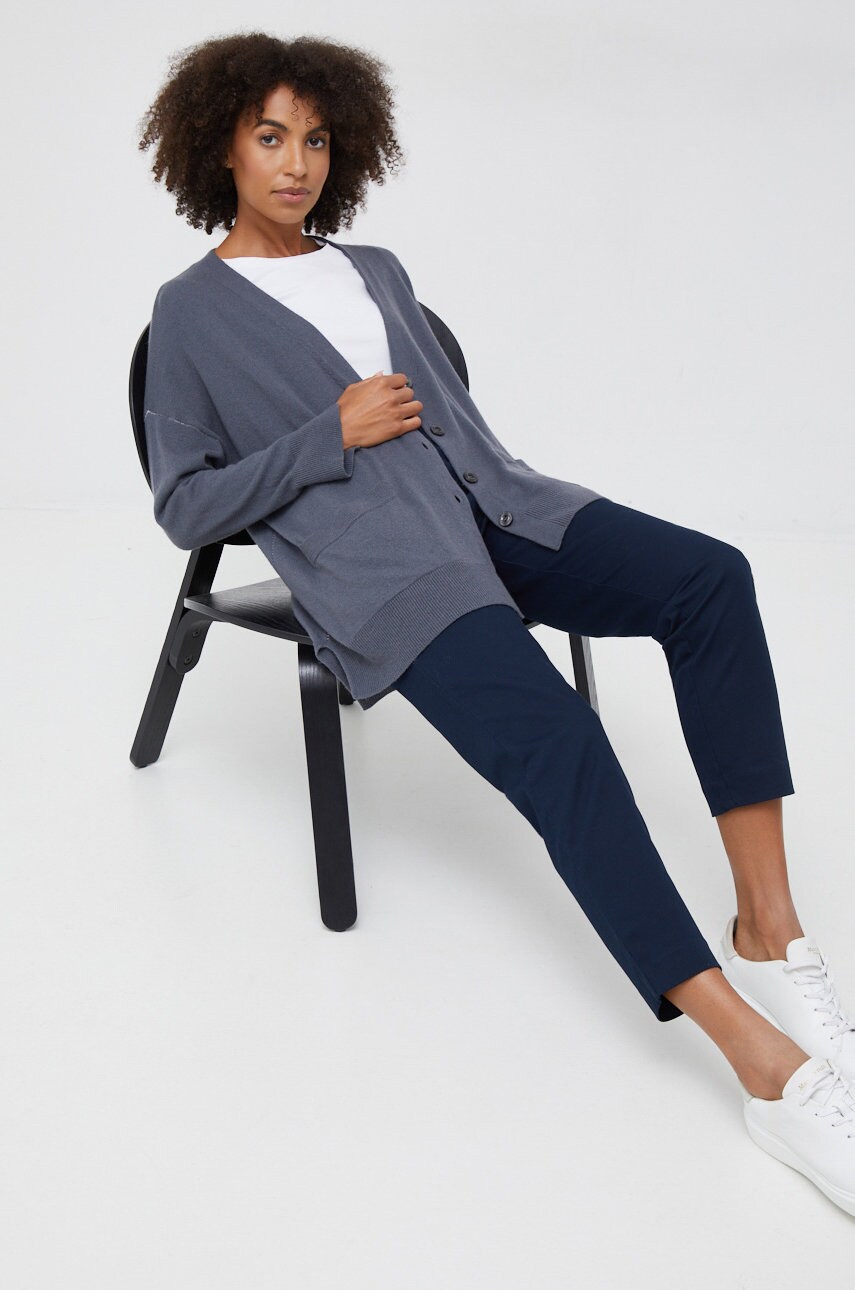 Sisley cardigan din amestec de lana femei, culoarea gri