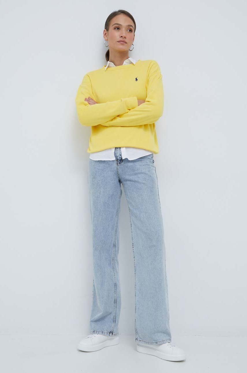 

Кофта Polo Ralph Lauren жіноча колір жовтий однотонна