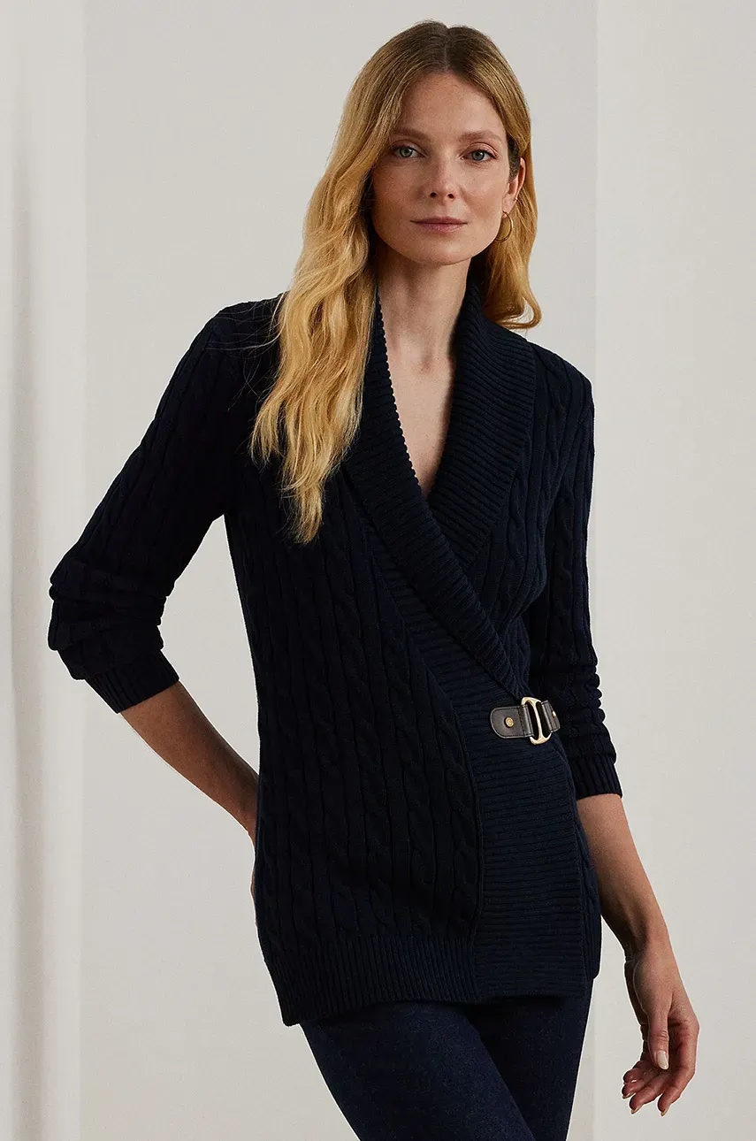 Lauren Ralph Lauren kardigan bawełniany kolor granatowy 200808258