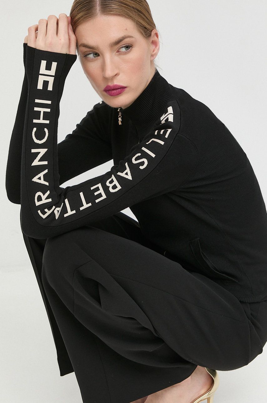 Elisabetta Franchi cardigan femei, culoarea negru, light answear.ro imagine noua