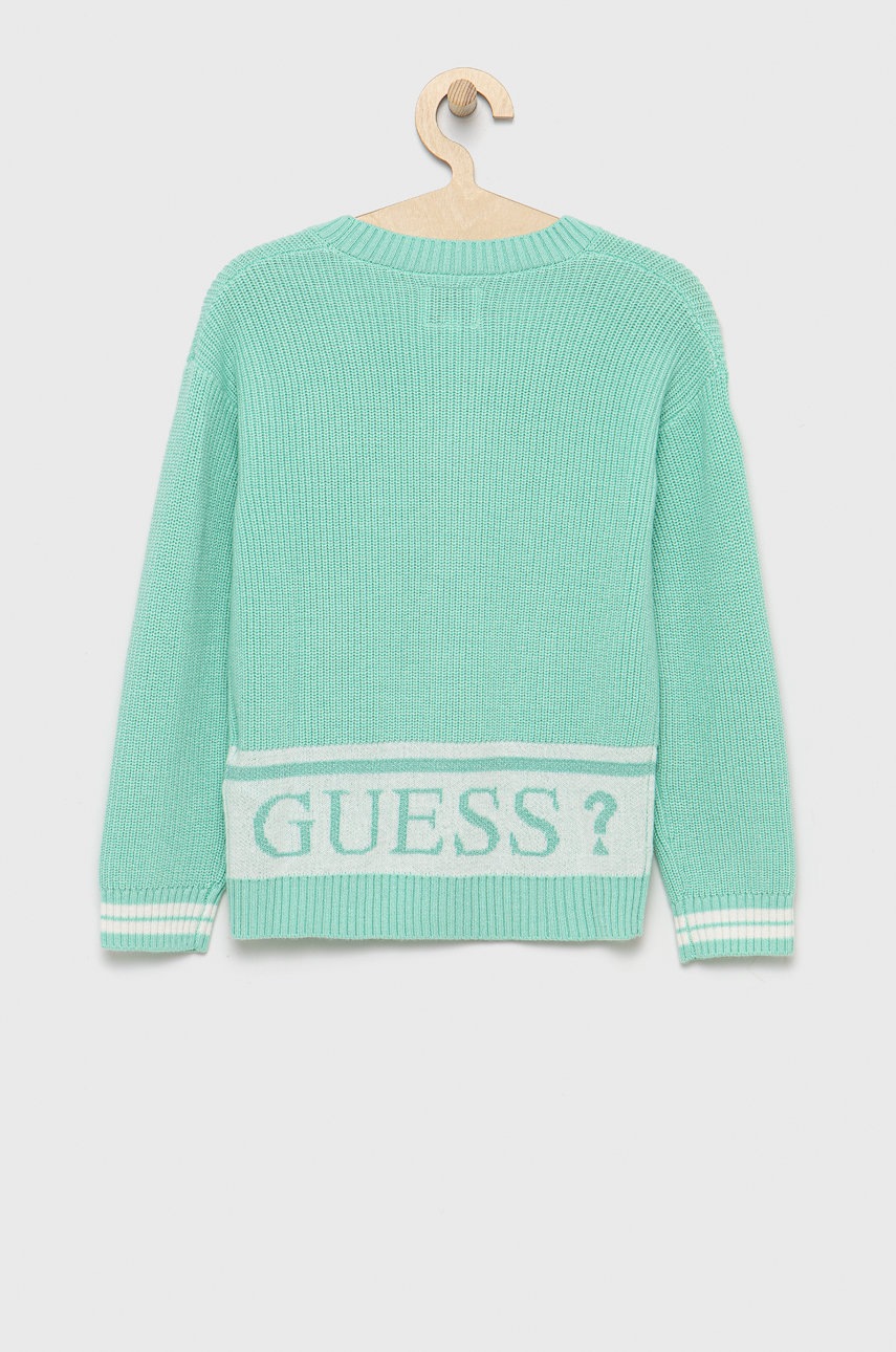 

Дитячий кардиган Guess колір бірюзовий легкий