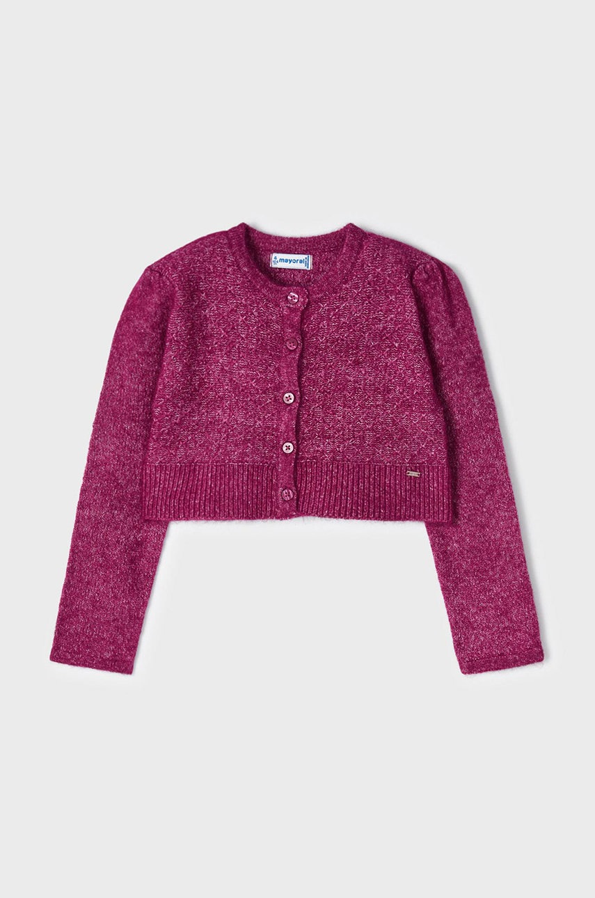 Mayoral cardigan copii culoarea bordo, light