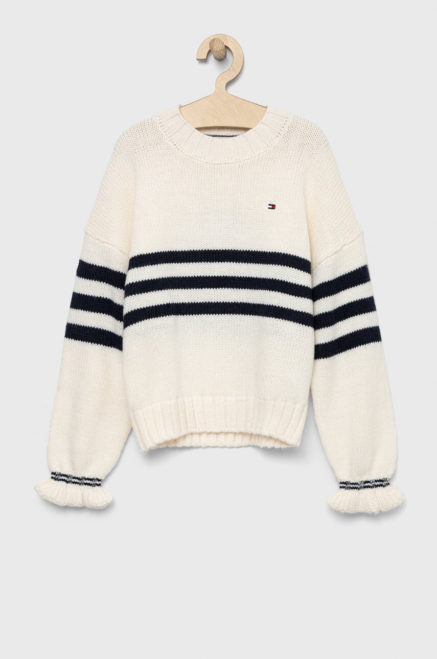

Дитячий светр з домішкою вовни Tommy Hilfiger колір бежевий теплий