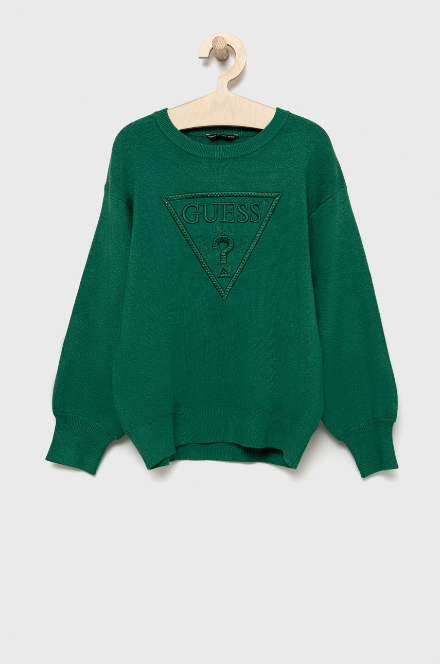 

Детский свитер Guess цвет зелёный тёплый