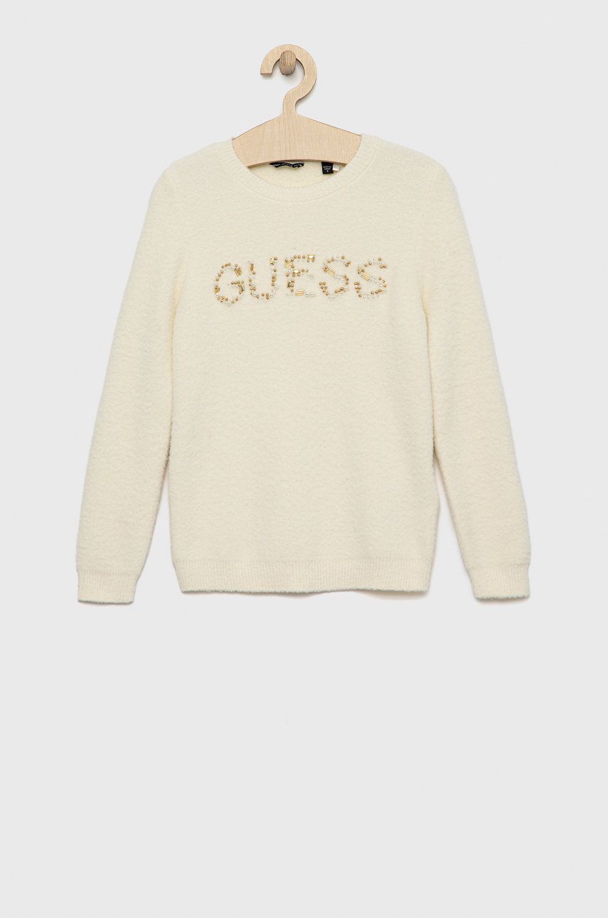 

Дитячий светр Guess колір білий легкий