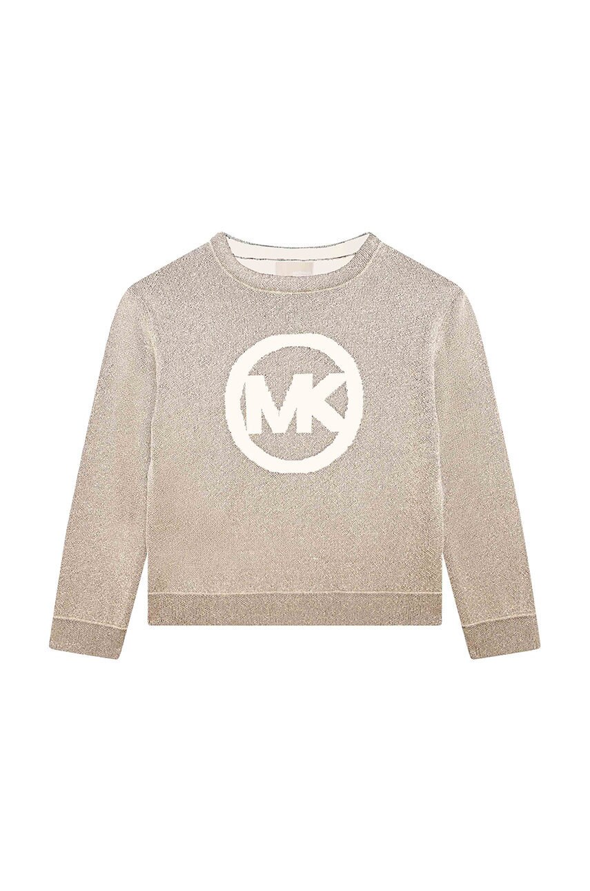 Дитячий светр Michael Kors колір золотий легкий Дитячий светр Michael Kors колір золотий легкий