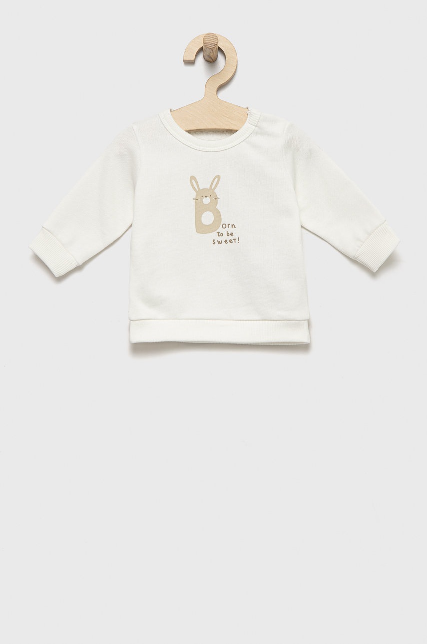 

Детская хлопковая кофта United Colors of Benetton цвет белый с принтом