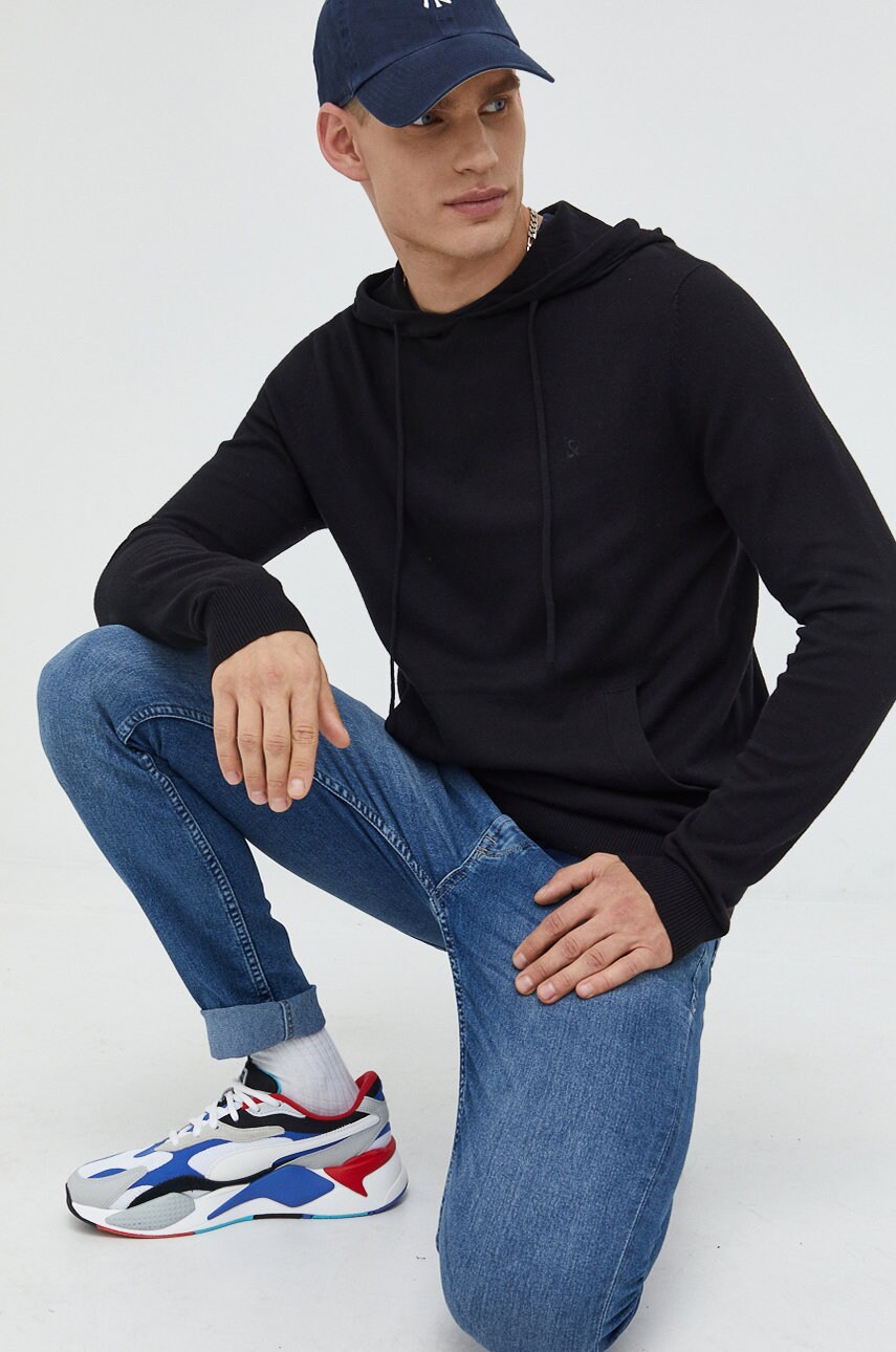 

Свитер Jack & Jones мужской цвет чёрный лёгкий