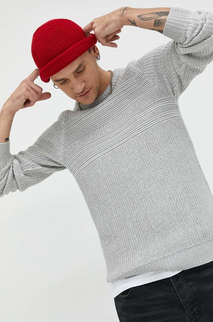 

светр Jack & Jones чоловічий колір сірий