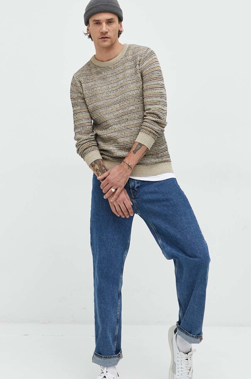 

свитер Jack & Jones мужской цвет бежевый