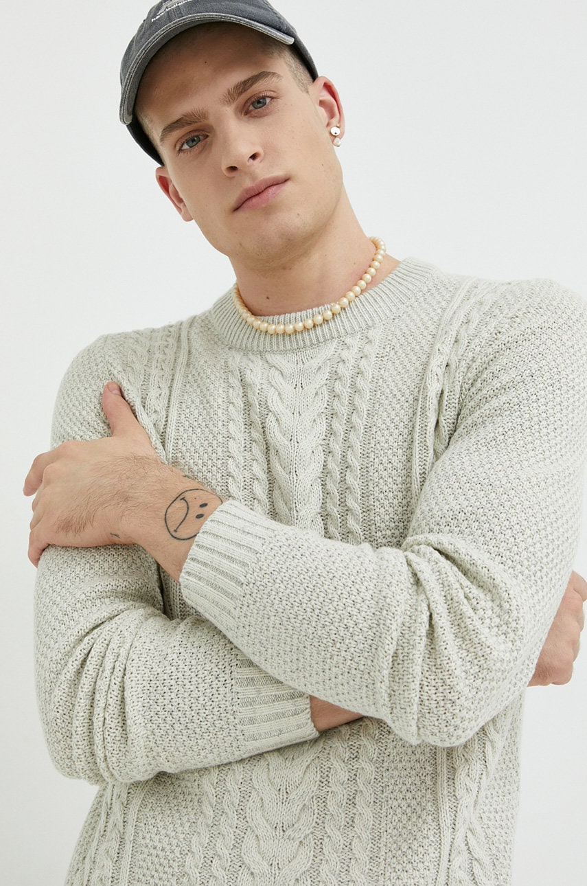 Jack & jones pulover barbati, culoarea alb, light